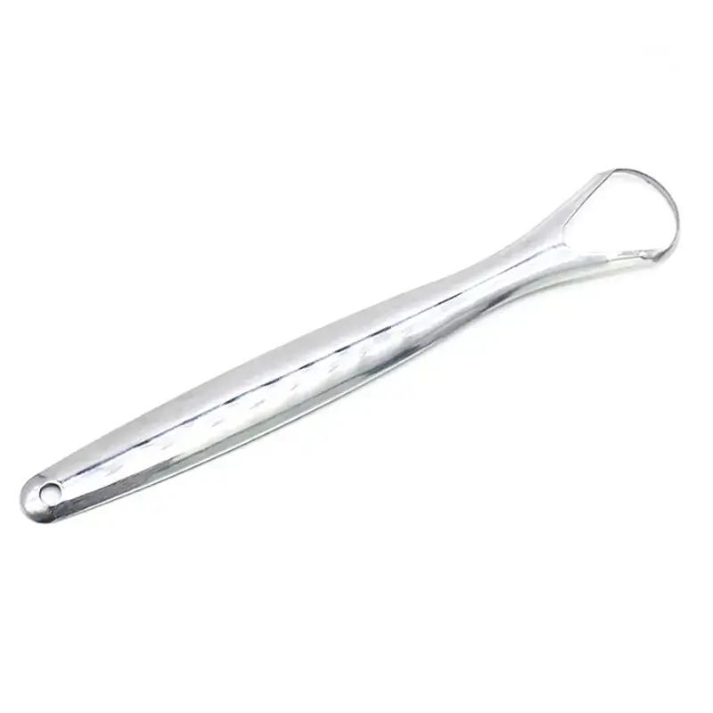 Hypoallergenic Stainless Steel Tongue Scraper - Image 2