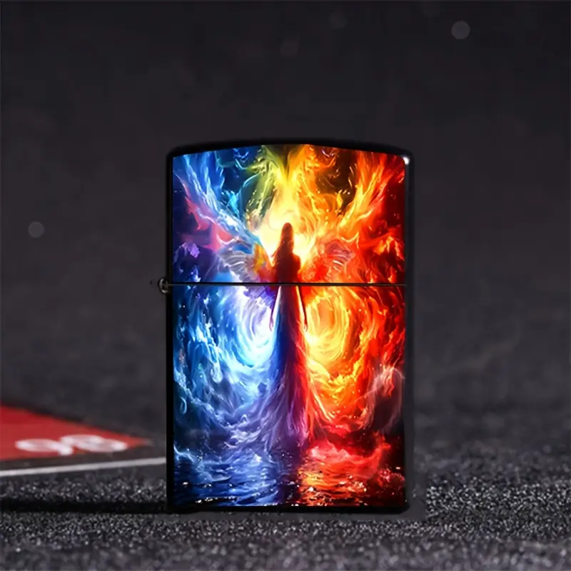 Ice & Fire Angel Lighter Refillable Lighter Case - Image 2