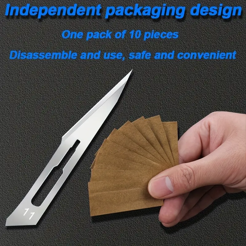 10pcs Carbon Steel No. 11 Special Sharp Blade - Image 5
