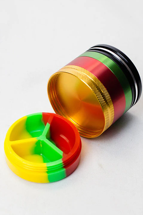 Infyniti 4 Part Aluminum Grinder With Silicone Container - Image 2