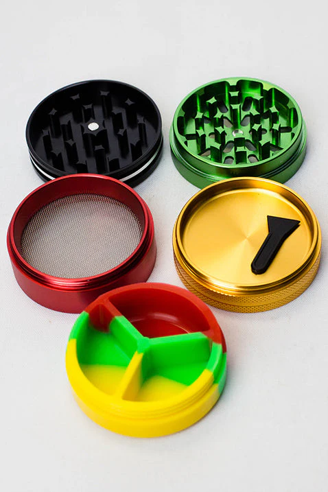 Infyniti 4 Part Aluminum Grinder With Silicone Container - Image 7