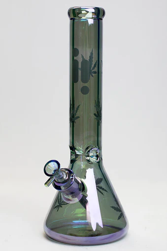 Infyniti Leaf 14" 7mm Metallic Glass Bong