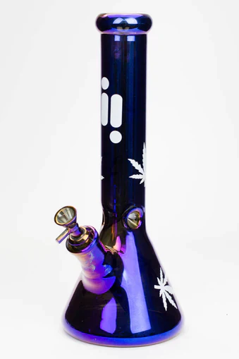 Infyniti Leaf 14" 7mm Metallic Glass Bong - Image 2