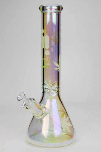 Infyniti Leaf 14" 7mm Metallic Glass Bong - Image 3