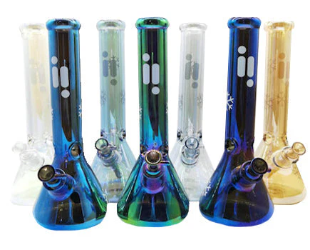 Infyniti Snowflake 14" 7mm Metallic Glass Bong