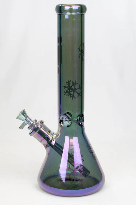Infyniti Snowflake 14" 7mm Metallic Glass Bong - Image 3