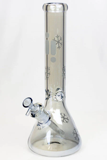 Infyniti Snowflake 14" 7mm Metallic Glass Bong - Image 4