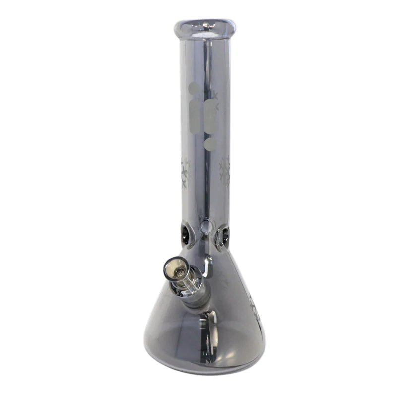 Infyniti Snowflake 14" 7mm Metallic Glass Bong - Image 6