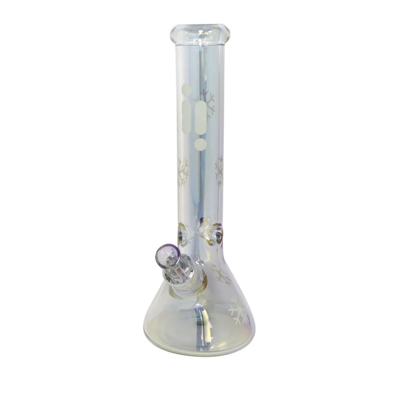 Infyniti Snowflake 14" 7mm Metallic Glass Bong - Image 7