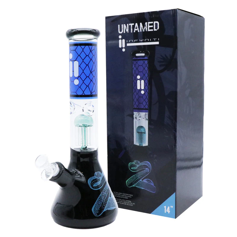 Infyniti Untamed 14" 7mm Classic Beaker Water Bong - Cobra