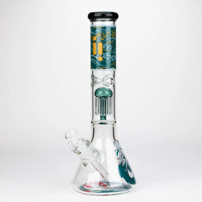Infyniti Untamed 14" 7mm Classic Beaker Water Bong - Koi Fish - Image 2