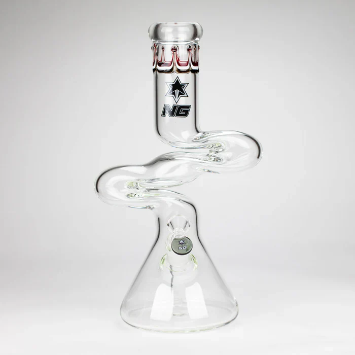 Nice Glass 14" ZIg-Zag Beaker Bong