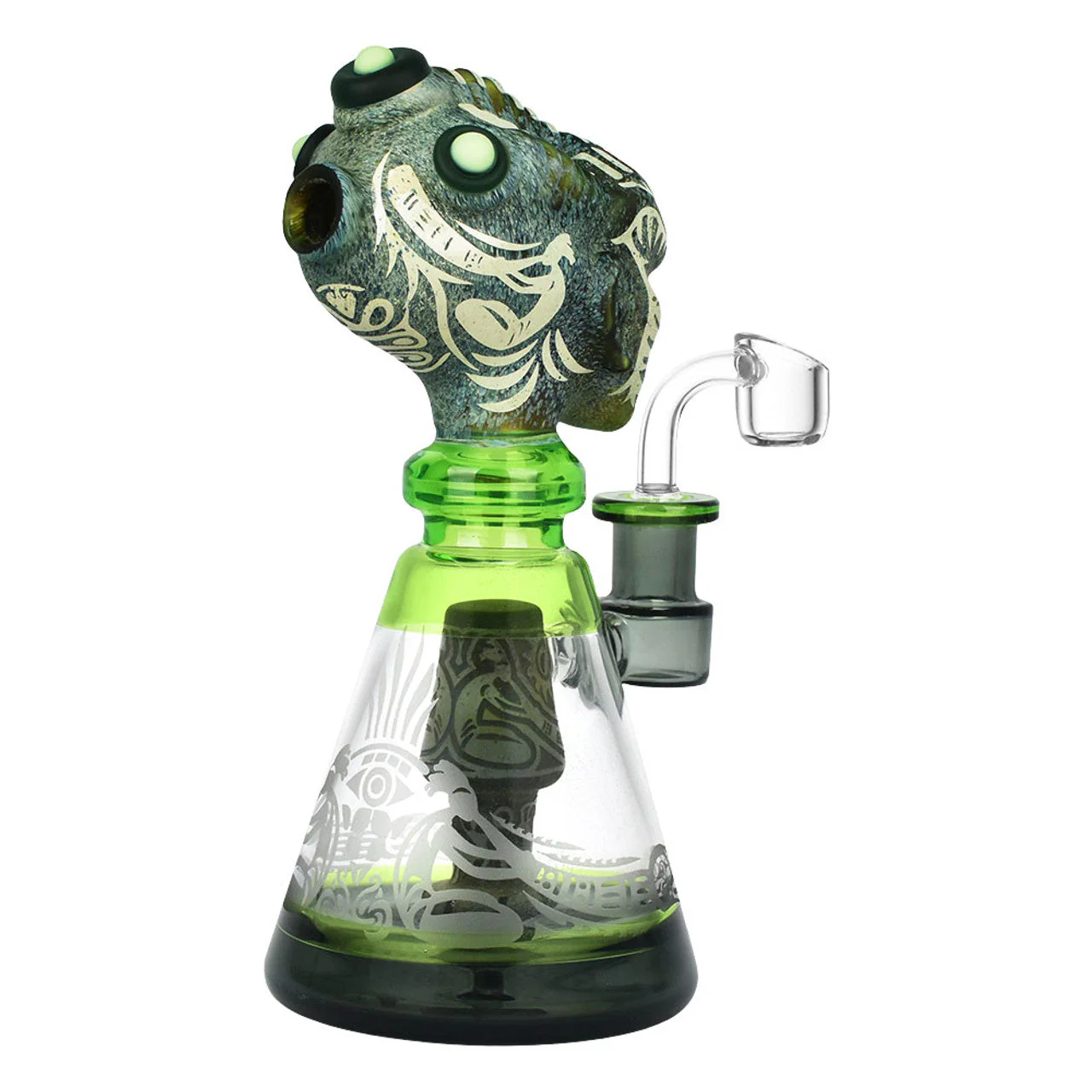 Kokopelli Alien Head Dab Rig - 8"- 14mm F - Image 2