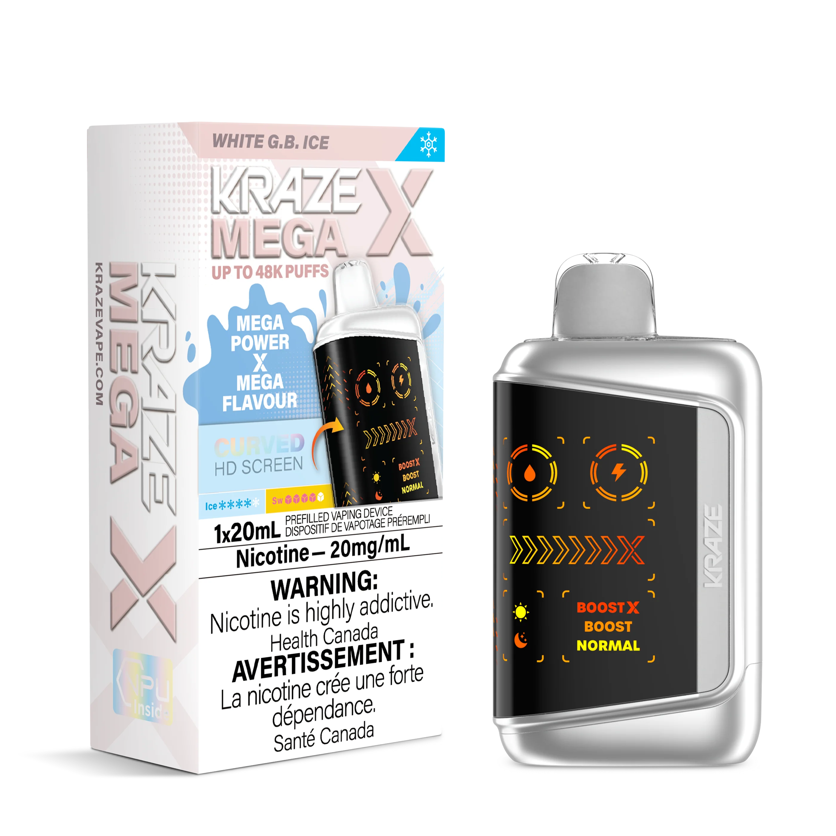 Kraze Mega X Rechargeable Disposable Vape 20mL - Image 10