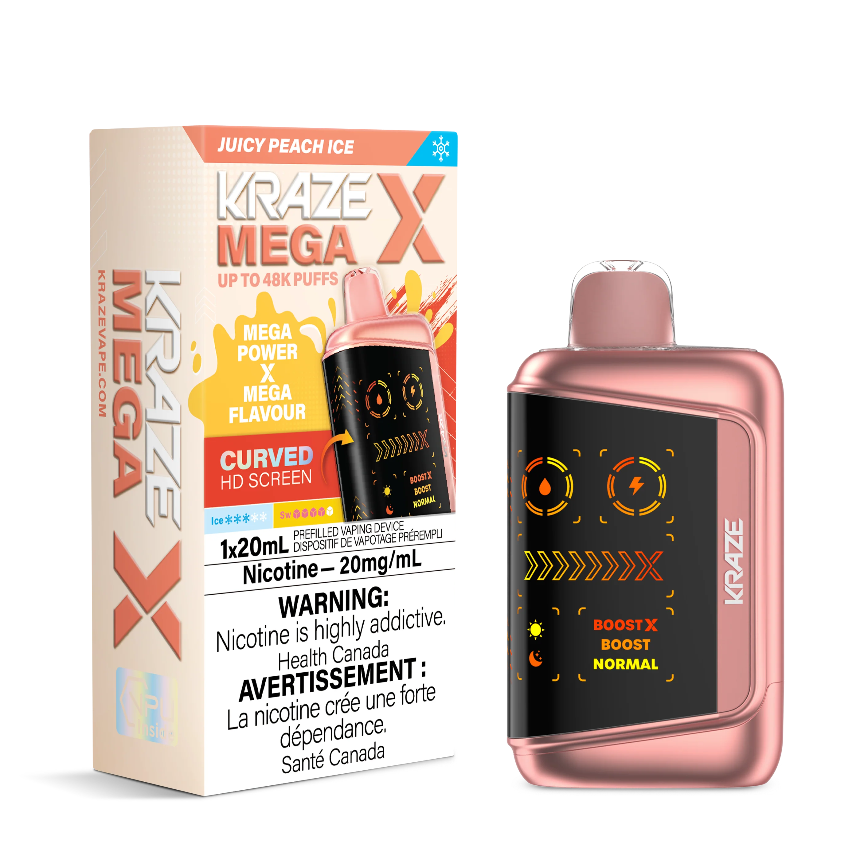 Kraze Mega X Rechargeable Disposable Vape 20mL - Image 3