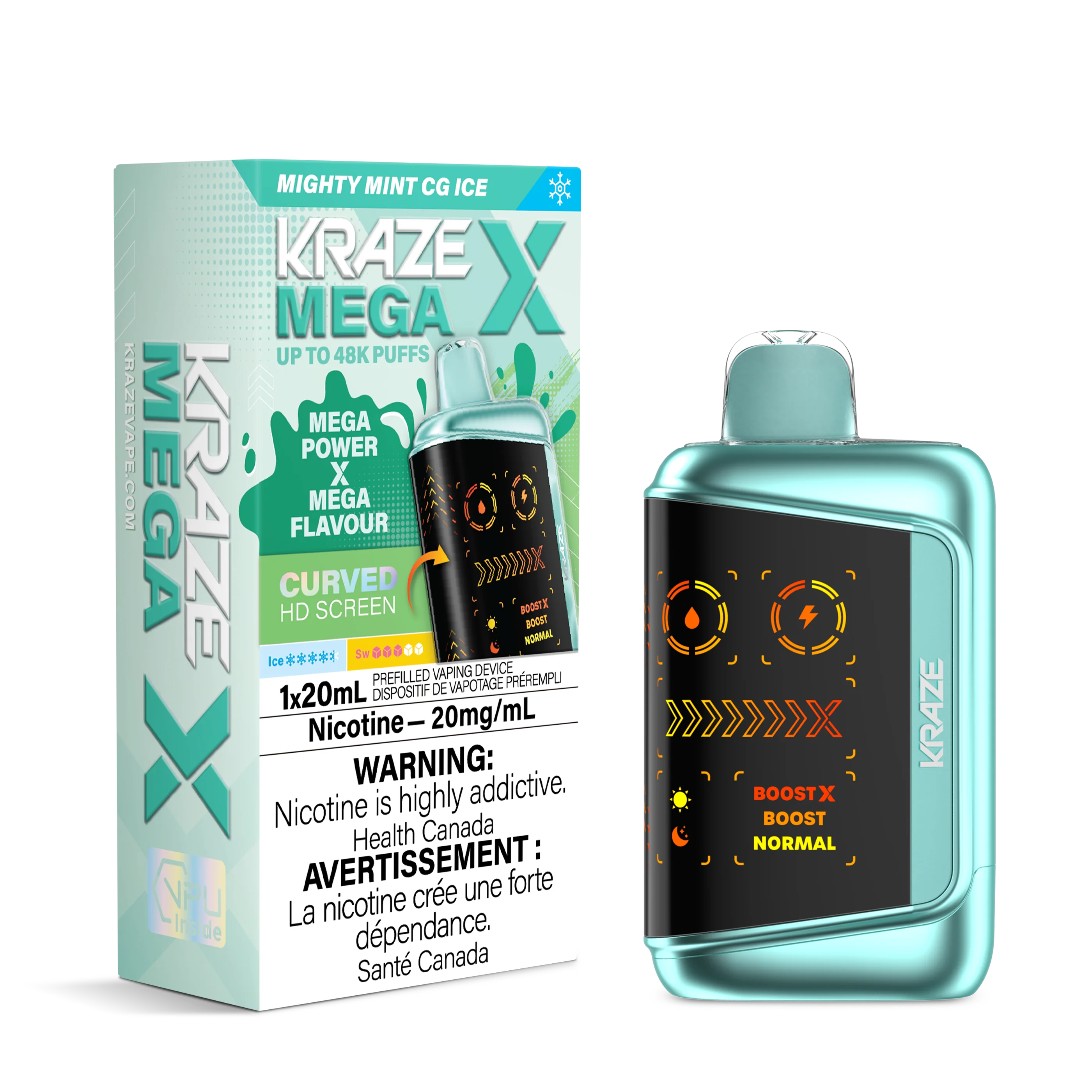 Kraze Mega X Rechargeable Disposable Vape 20mL - Image 4