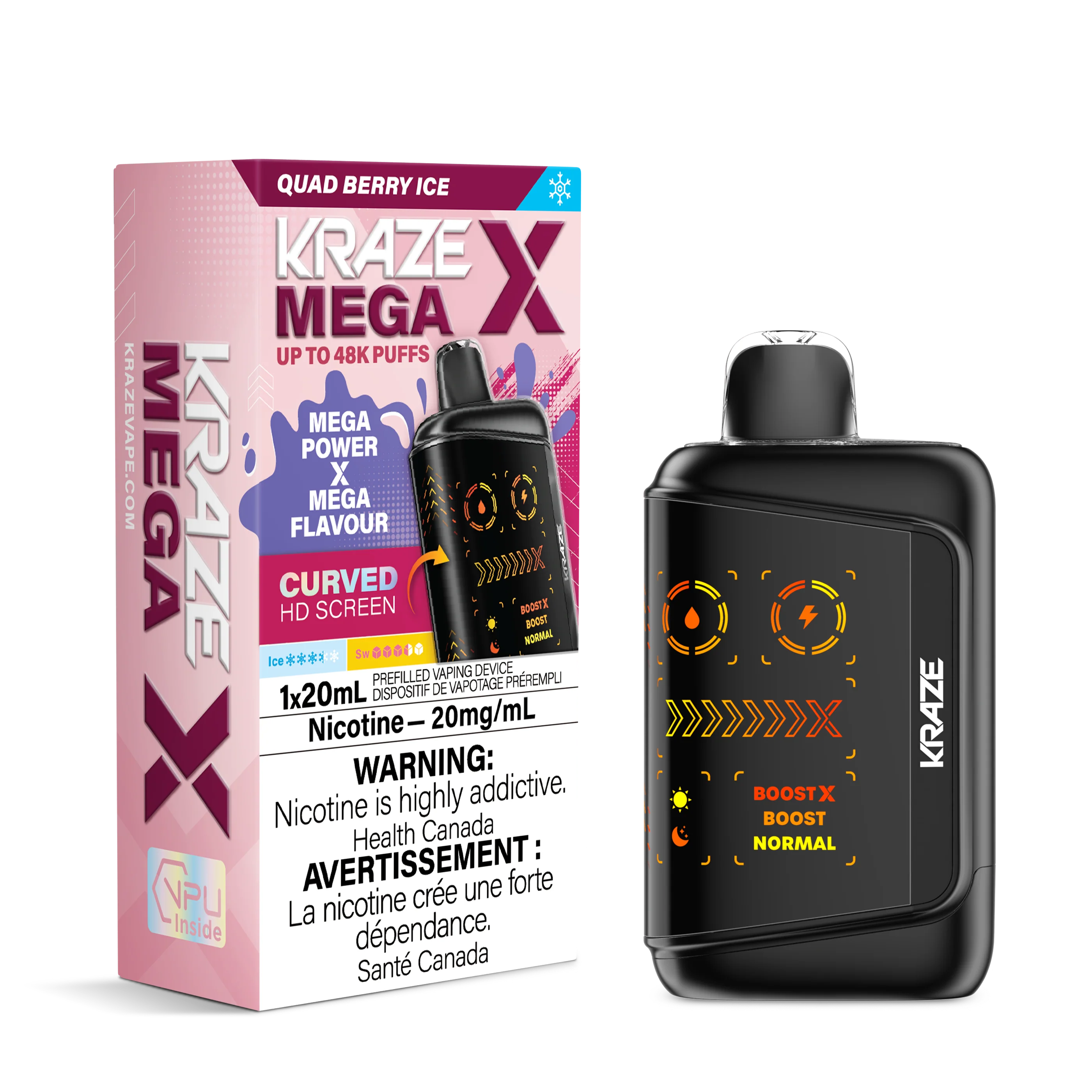 Kraze Mega X Rechargeable Disposable Vape 20mL - Image 5