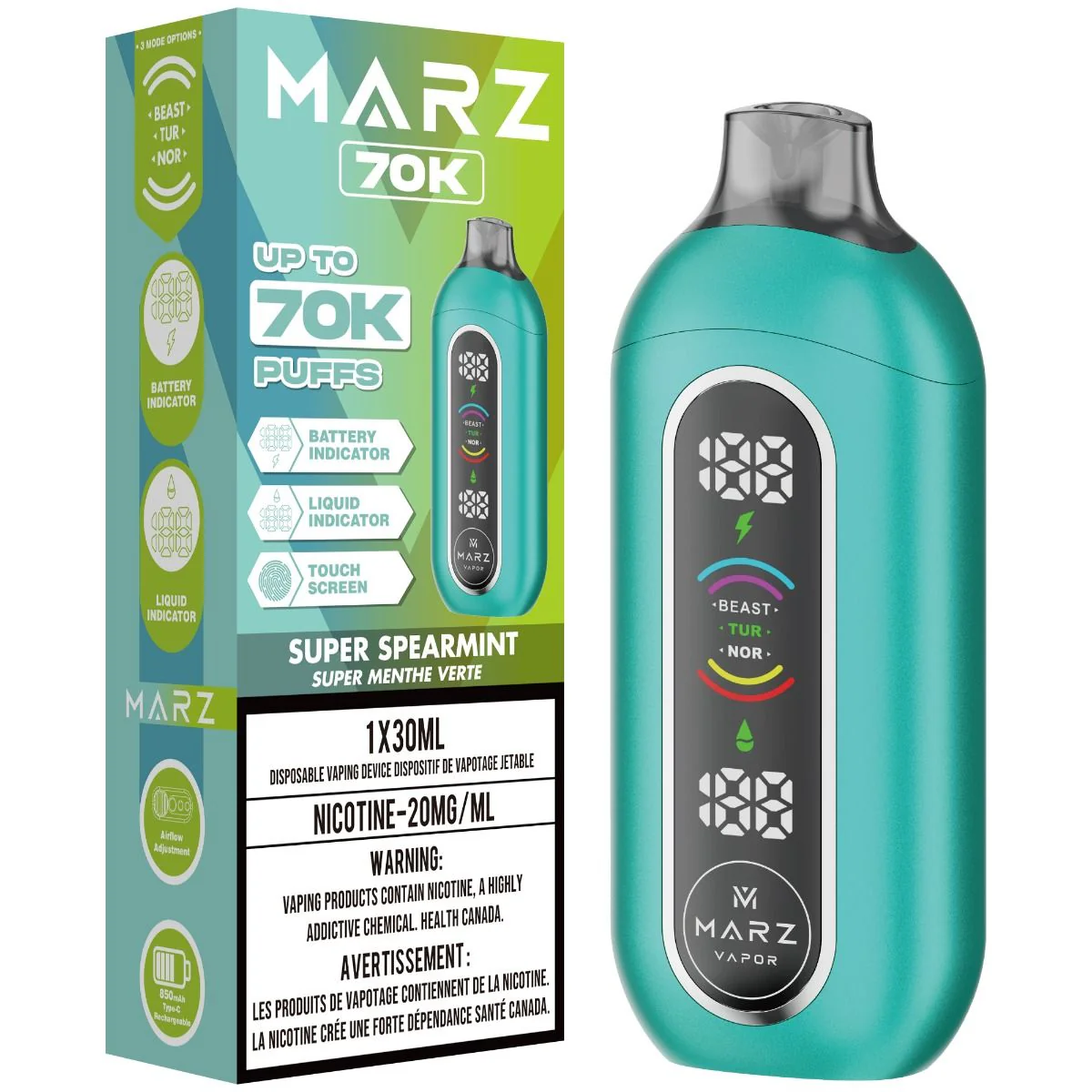 Marz 70k Puff Disposable Vape 30mL - Image 10