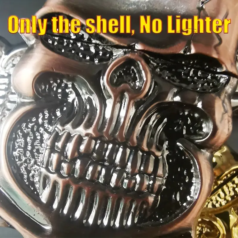 3D Relic Skull Double-Sided Bone Pattern Protective Lighter Case - Image 2