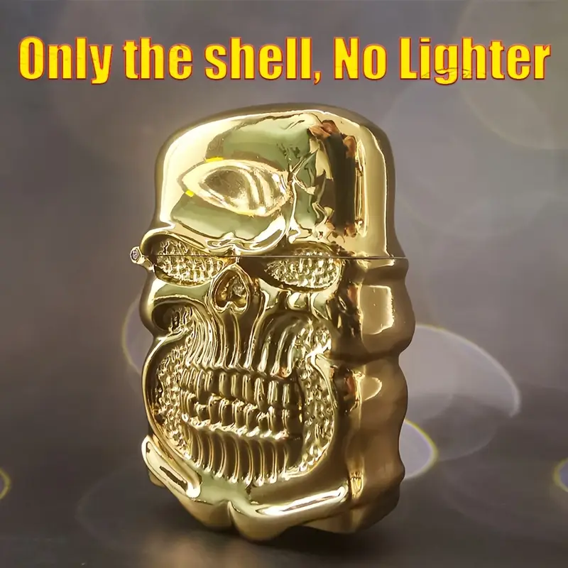 3D Relic Skull Double-Sided Bone Pattern Protective Lighter Case - Image 3
