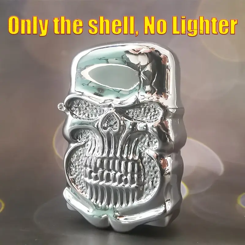 3D Relic Skull Double-Sided Bone Pattern Protective Lighter Case - Image 4
