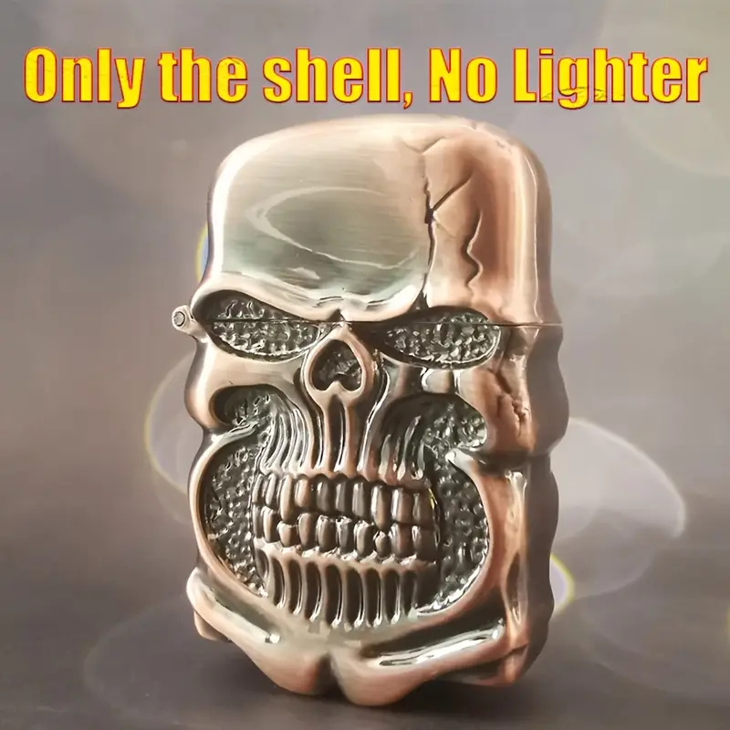3D Relic Skull Double-Sided Bone Pattern Protective Lighter Case - Image 5