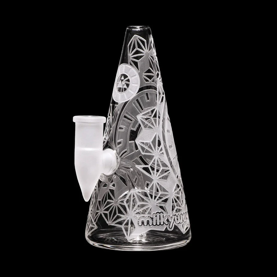 Milkyway Glass 6" Hypnotic Pyramid Bubbler