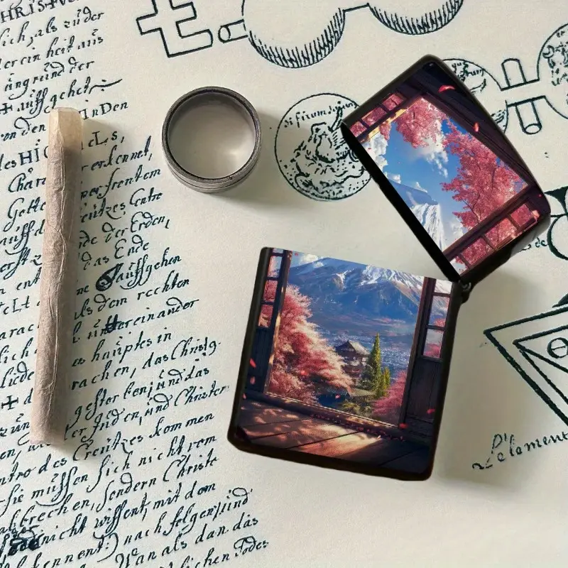 Mountain River Landscape Artistic Flip-Top Lighter Shell - Image 2