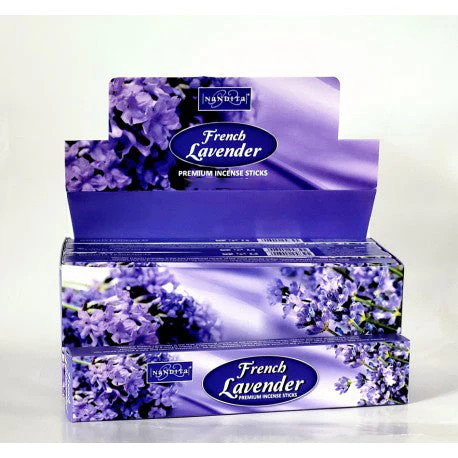 Nandita - French Lavender Incense Natural & Organic Hand-rolled Masala Incense Sticks 15g