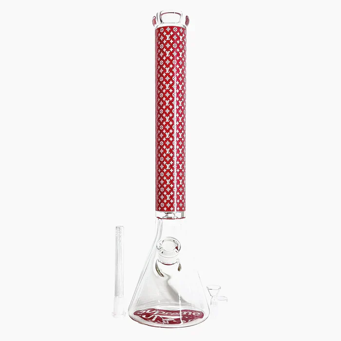 20" 9mm Designer Glow in the Dark Glass Bong - Image 3