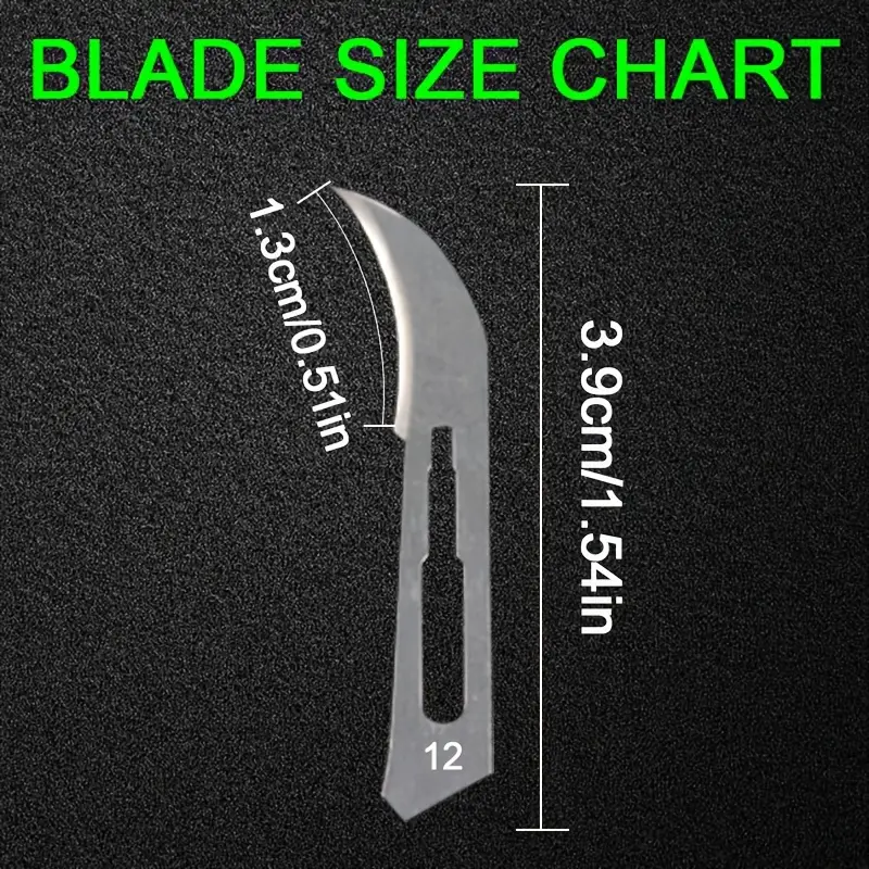 No. 12 Industrial Carbon Steel Blade - 10 pcs - Image 2