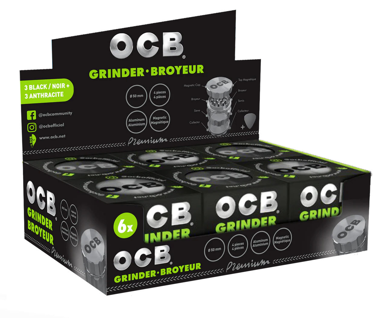 OCB - 50mm 4-Pc Pollinator Grinder - Image 2