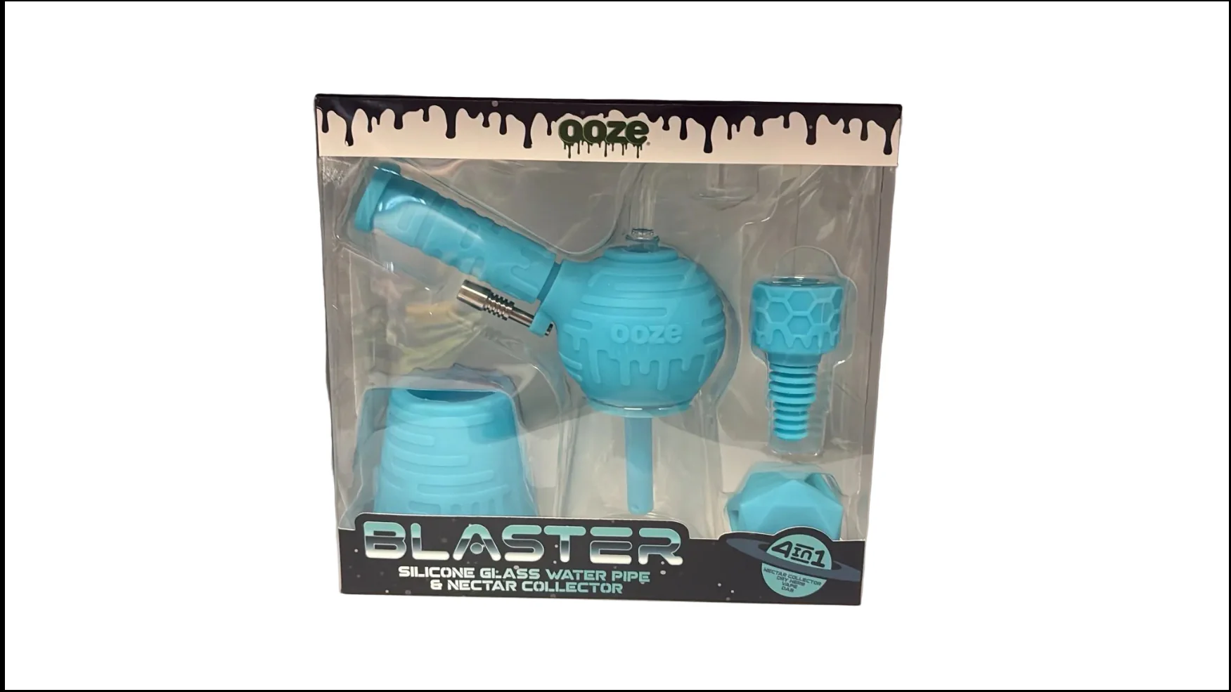 Ooze Blaster Silicone Glass 4-In-1 Hybrid Rig & Bong - Image 3