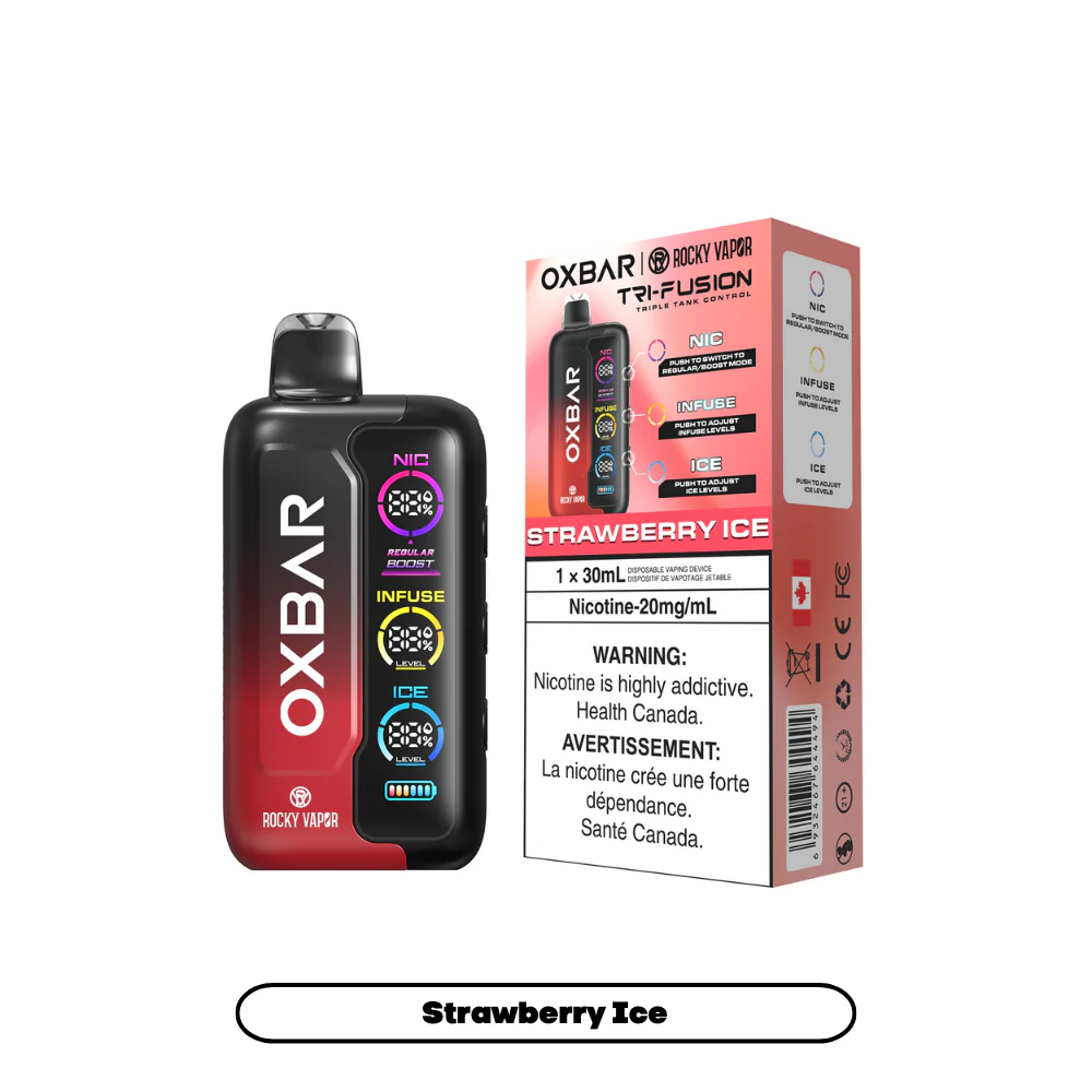 OXBAR X Rocky Vapor Tri Fusion Disposable Vape 30mL - Image 13