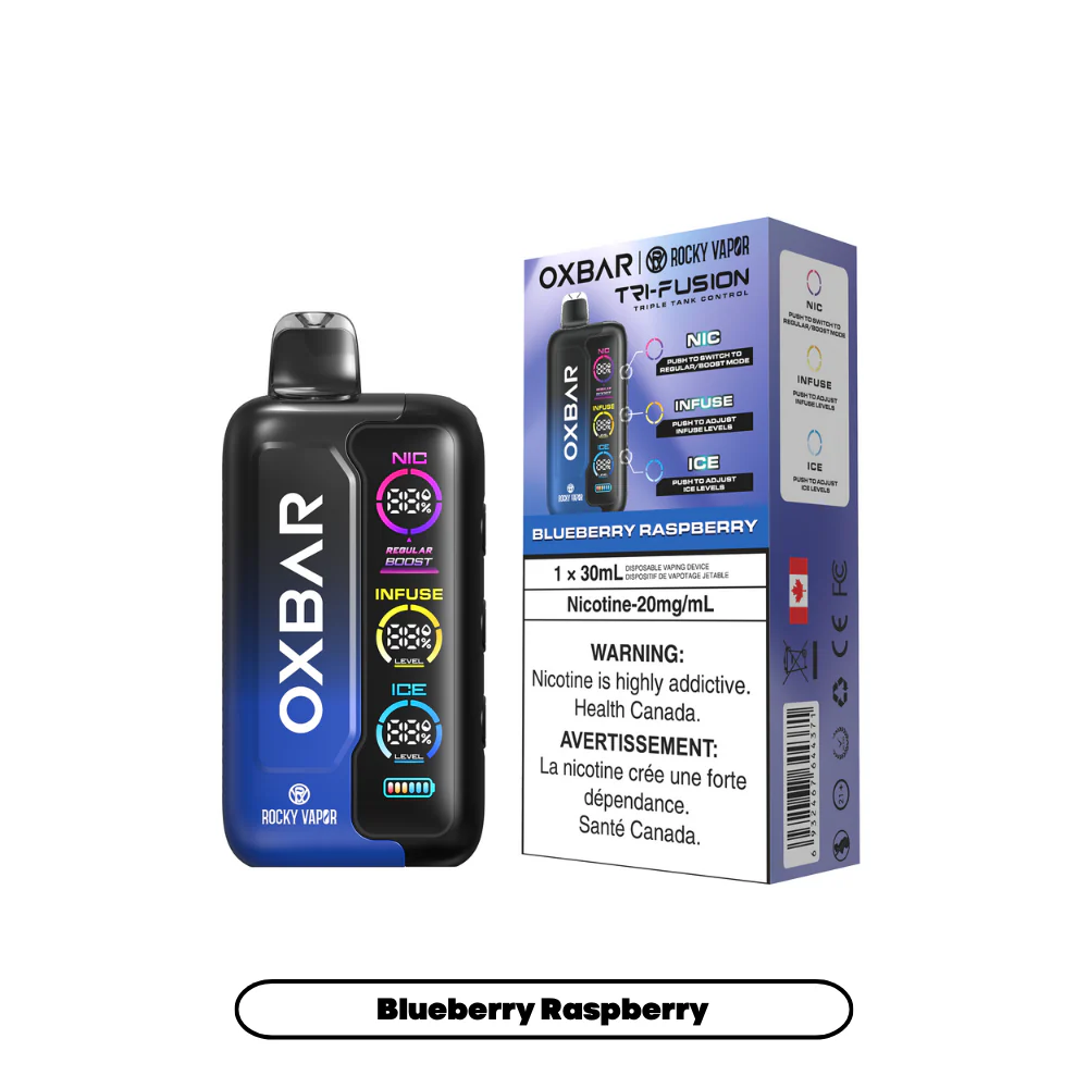 OXBAR X Rocky Vapor Tri Fusion Disposable Vape 30mL - Image 2