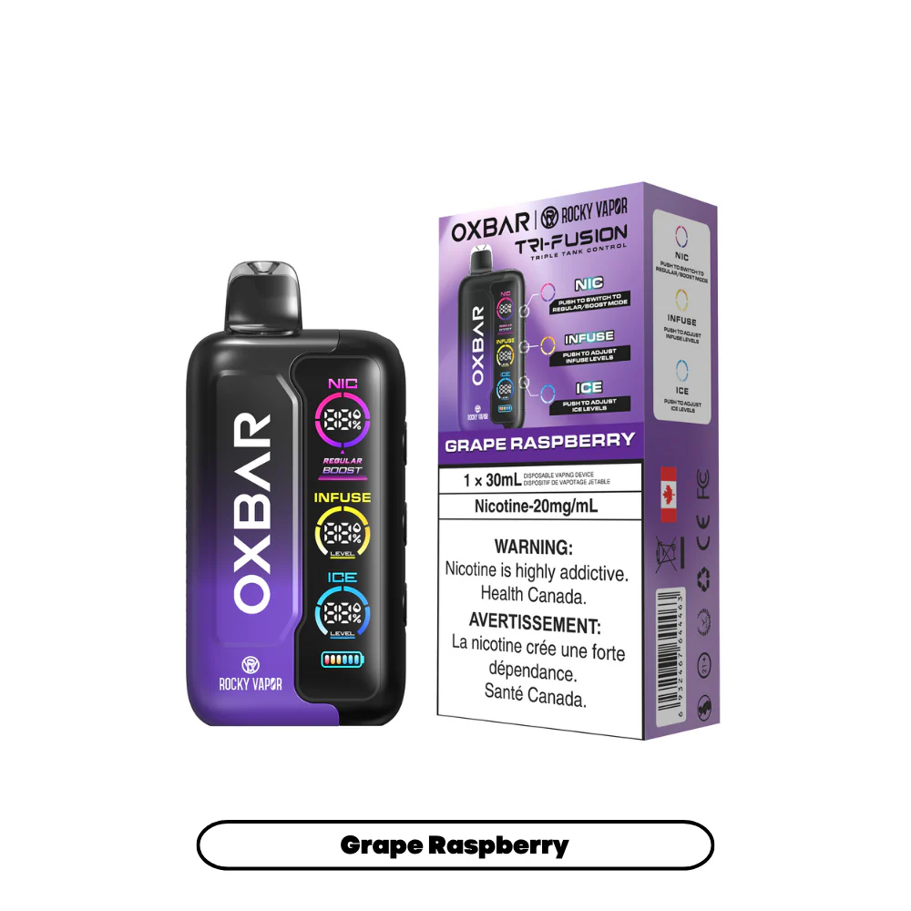 OXBAR X Rocky Vapor Tri Fusion Disposable Vape 30mL - Image 5
