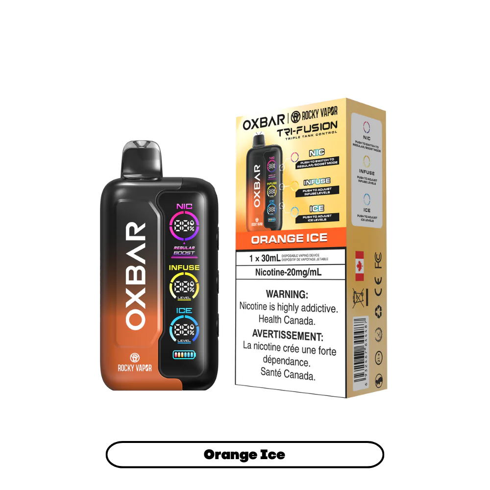 OXBAR X Rocky Vapor Tri Fusion Disposable Vape 30mL - Image 6