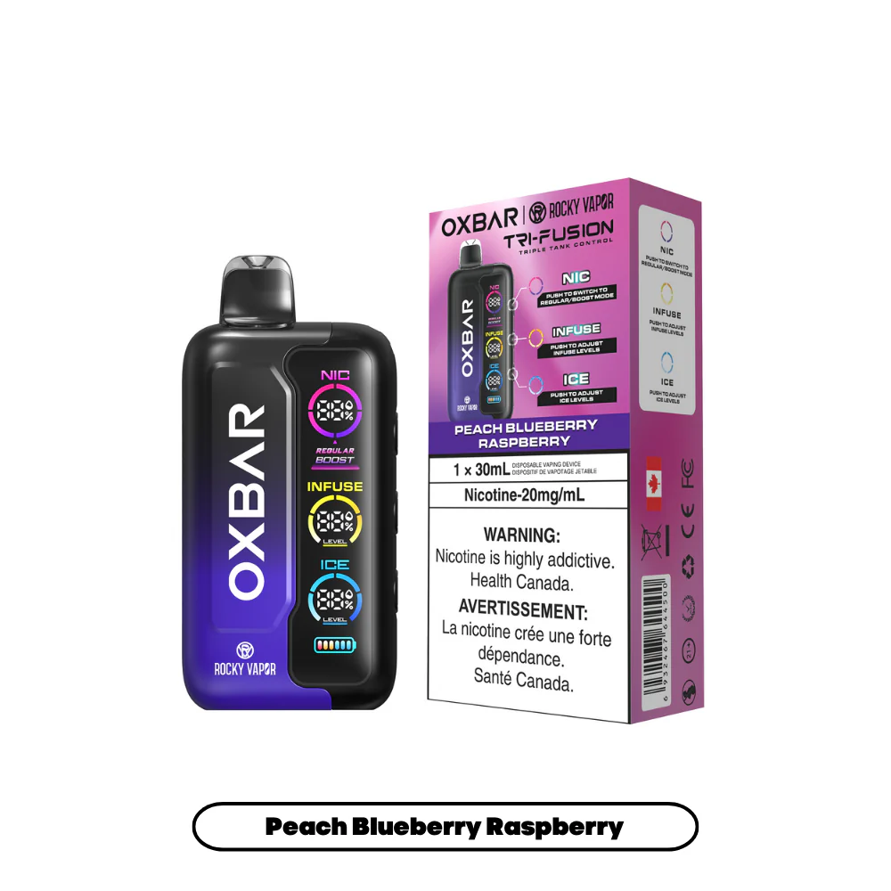 OXBAR X Rocky Vapor Tri Fusion Disposable Vape 30mL - Image 8