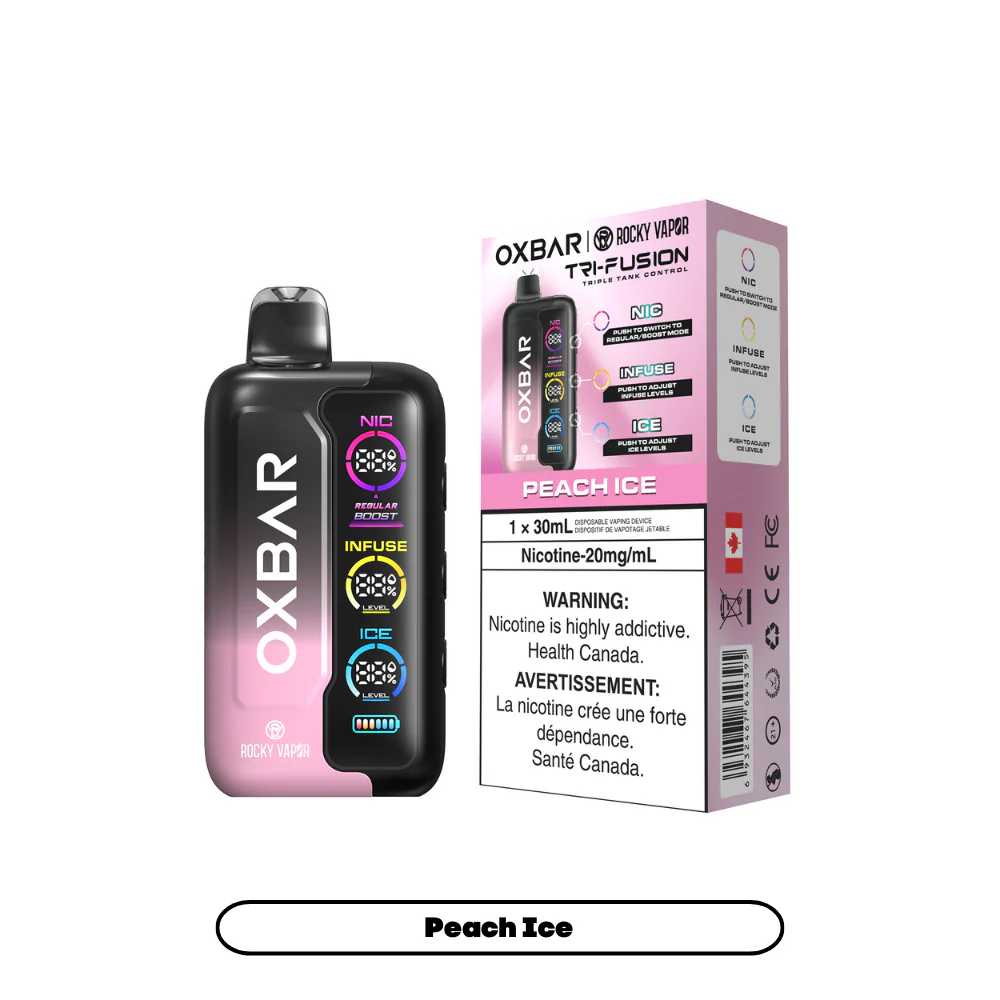 OXBAR X Rocky Vapor Tri Fusion Disposable Vape 30mL - Image 9