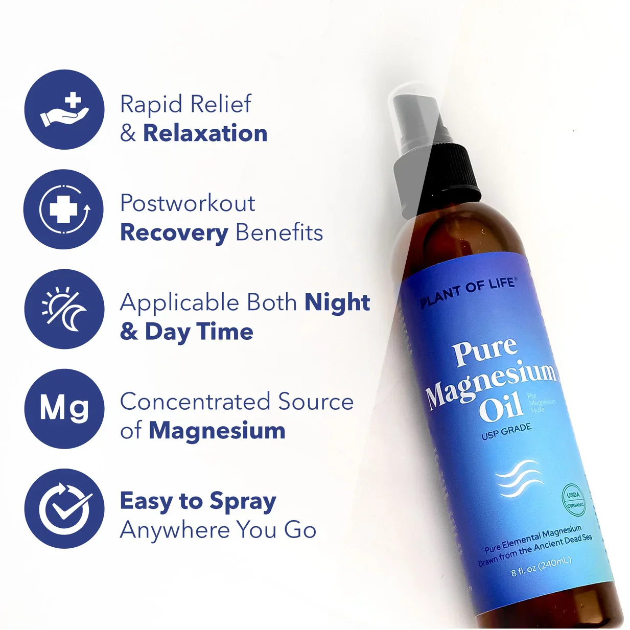 Plant of Life - 8oz Pure Elemental Magnesium Oil - Image 3