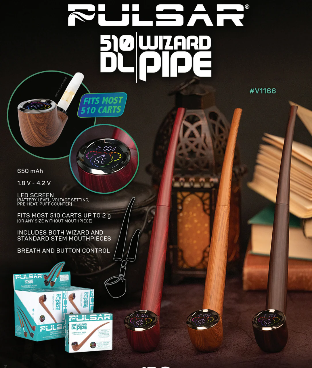Pulsar - 510 DL Wizard Variable Voltage Cartridge Vape - Image 5