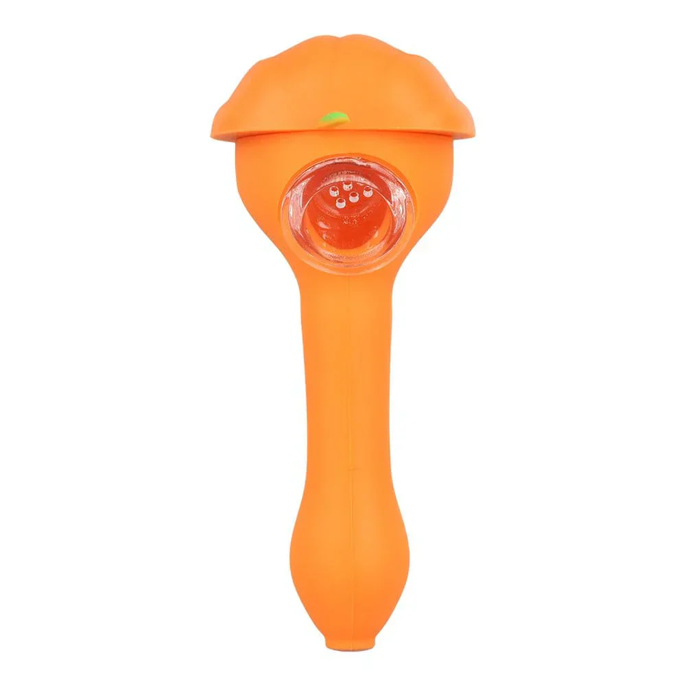 5" Pumpkin Silicone Hand Pipe - Image 3