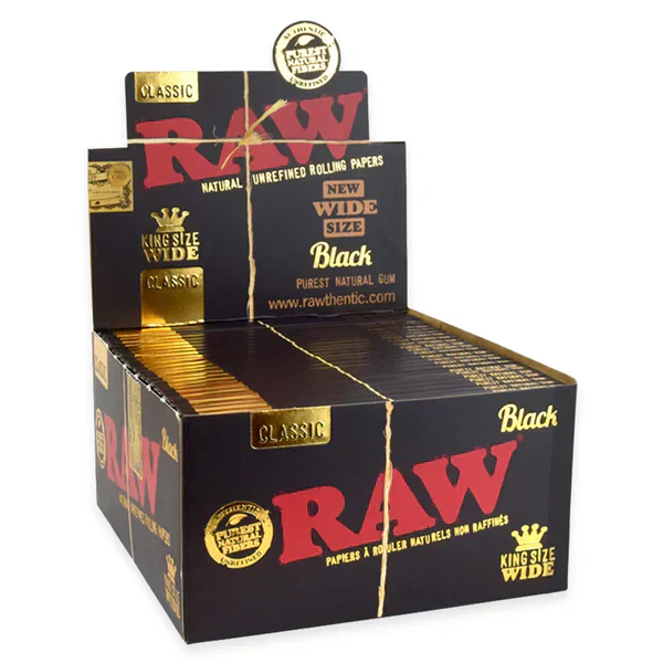 RAW - Black King Size Wide Rolling Papers - Image 2