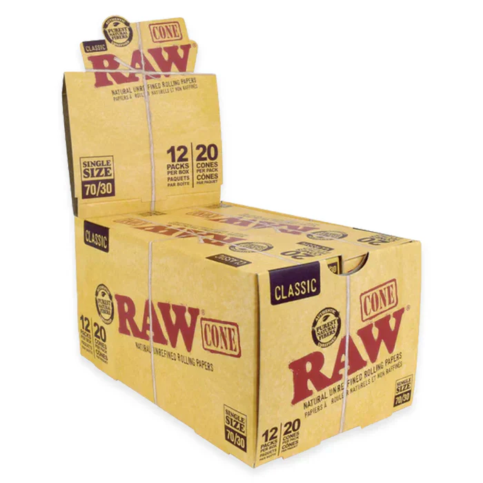 RAW - Classic Single 70/30 Pre-Rolled Cones - Image 2