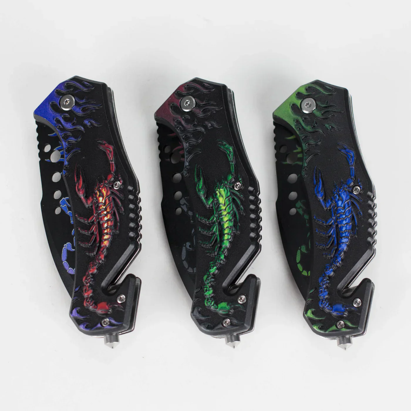 8.5" Foldable Pocket Knife - Scorpion Blaze - Image 2