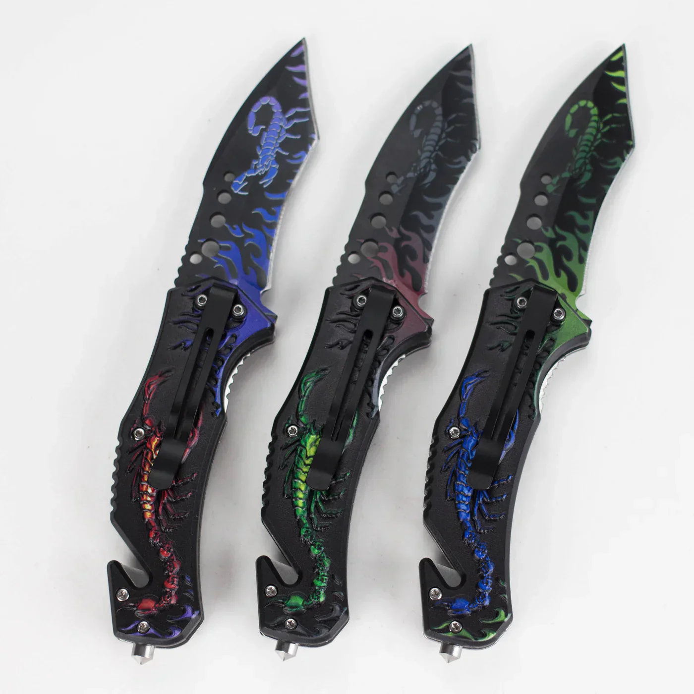 8.5" Foldable Pocket Knife - Scorpion Blaze - Image 3