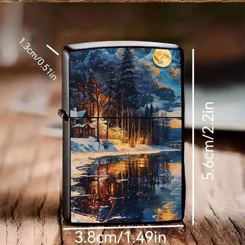 SHMMELZ Winter Landscape Artistic Refillable Lighter Shell - Image 4