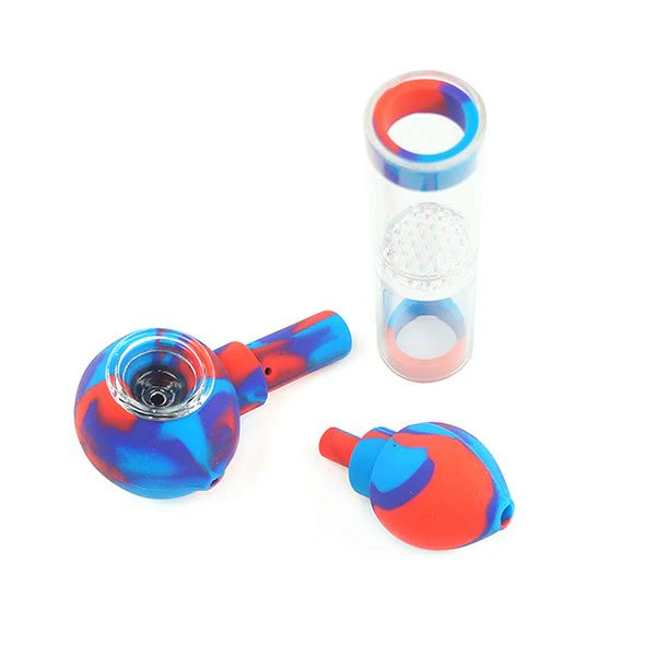 Silicone 7″ Pipe w/ Built in Honey Comb Percolator - Image 2