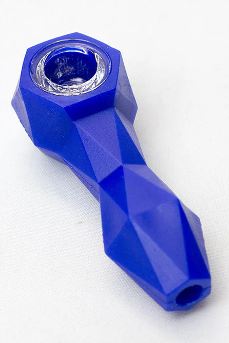 Silicone Hand Pipe With Multi Holes Glass Bowl - Image 3