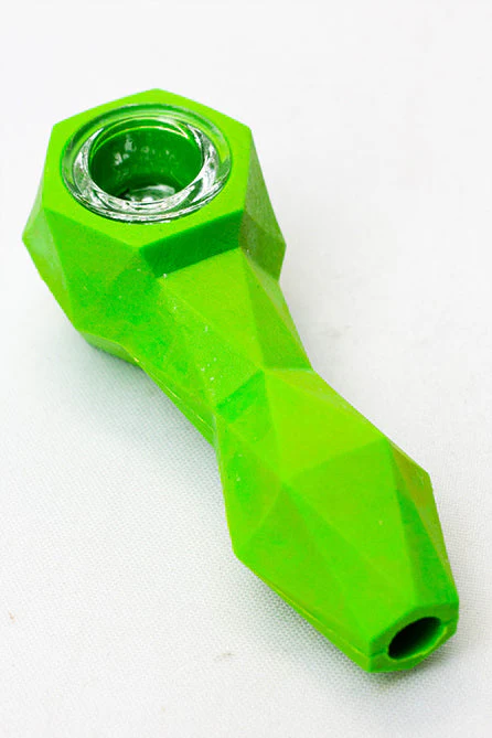 Silicone Hand Pipe With Multi Holes Glass Bowl - Image 4
